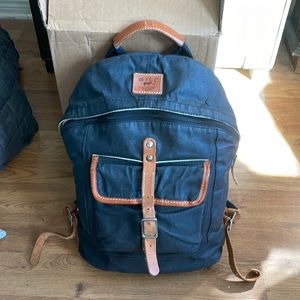 Will Leather goods waxed canvas and leather backpack